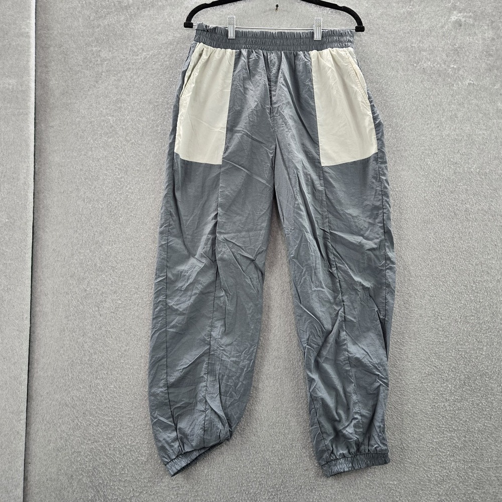 Fabletics Women Activewear Pants L Gray Kickback Two Tone Track‎  27" Inseam